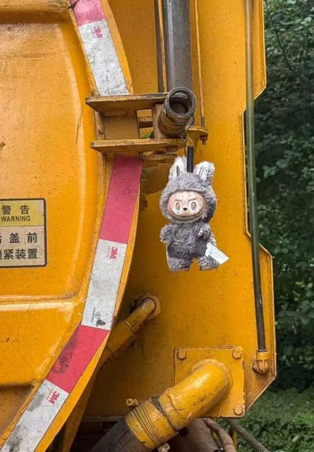 大爷捡到Labubu随手挂吸粪车，女子蹲点数天被人99元抢先买走