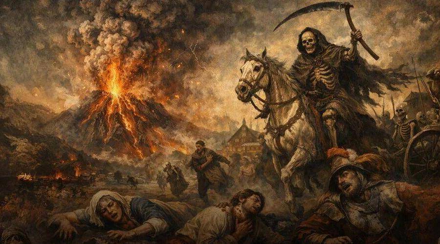 几座不知名的火山在远方喷发，如何隔空杀死了近一半的欧洲人？