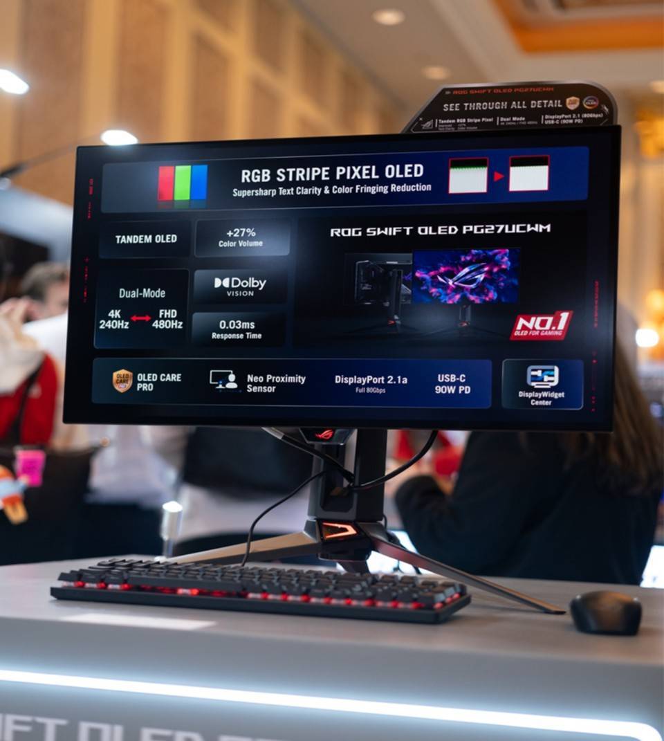 ROG携显示器新品超神27 二代与AR眼镜亮相C...